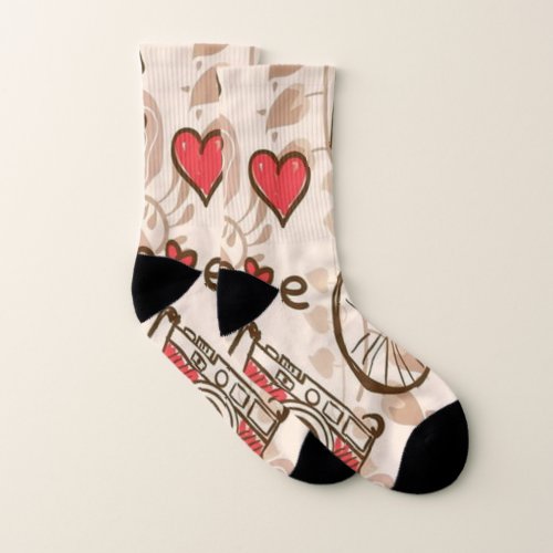 Paris Pattern Socks