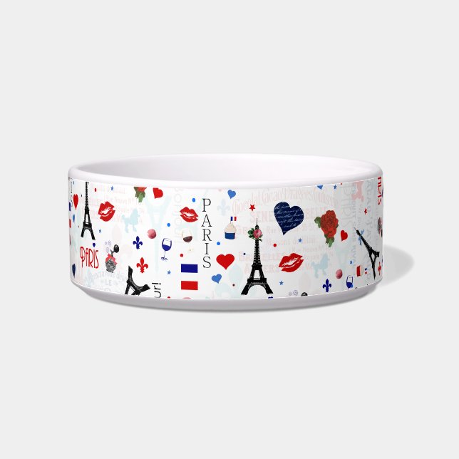 Paris pattern with Eiffel Tower Bowl (Right)