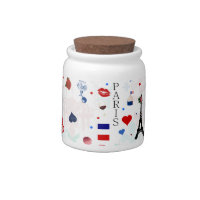 Custom Eiffel Tower Dog Treat Jar (Personalized)