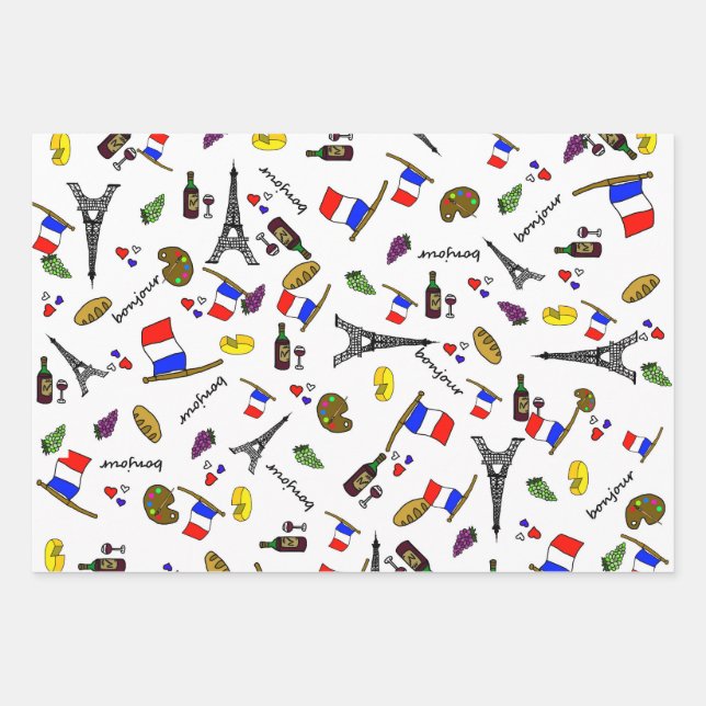 Paris Pattern Wrapping Paper (Front)