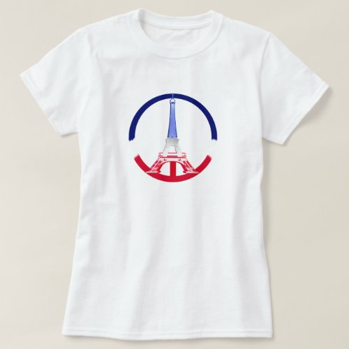 Paris Peace Eiffel Tower T_Shirt
