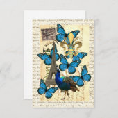Paris, peacock and butterflies (Front/Back)