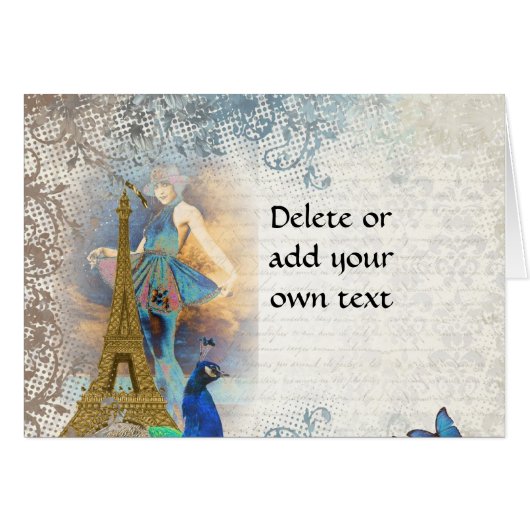 Paris peacock collage (Front Horizontal)