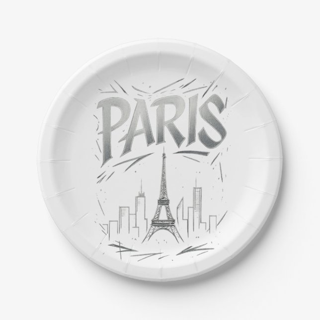 Paris Perfect Party (paper plate) Paper Plates (Front)