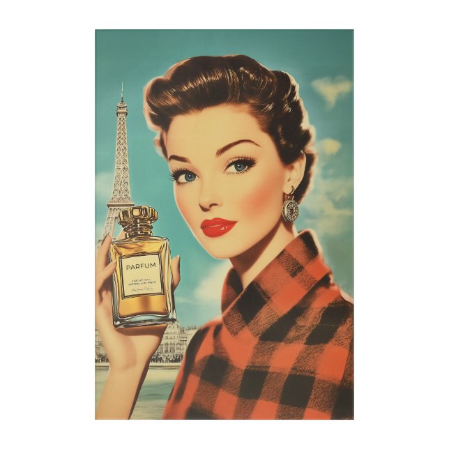 Paris Perfume Ad Elegance Acrylic Print (Front)