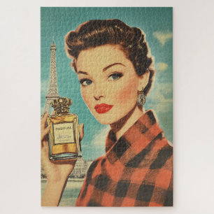 Paris Perfume Ad Elegance Jigsaw Puzzle