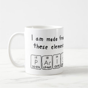 Paris periodic table name mug