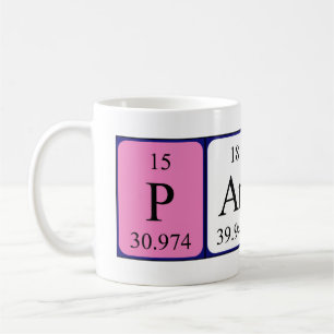 Paris periodic table name mug