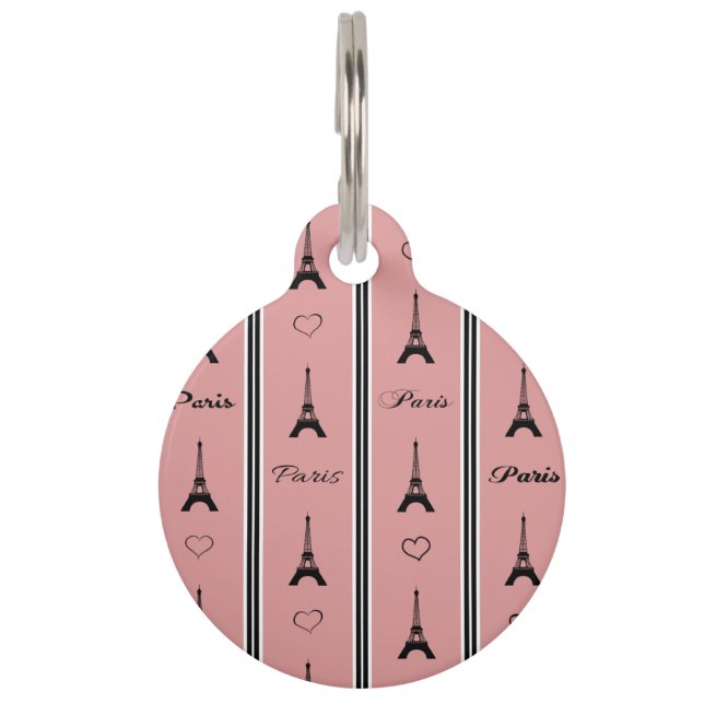 Paris Pet Name Tag (Front)