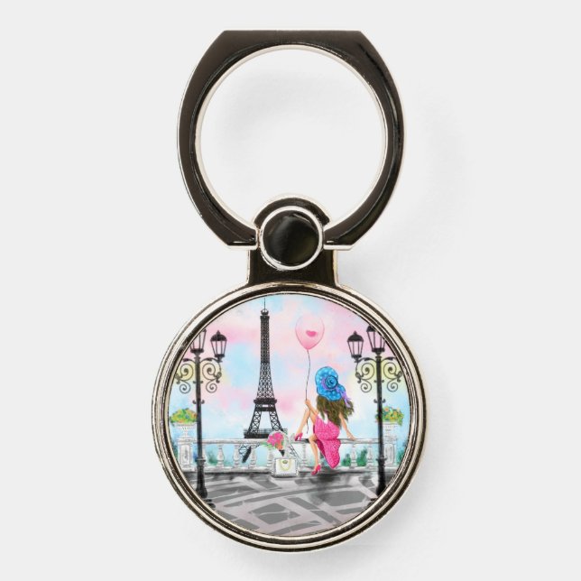 Paris Phone Ring Stand with Eiffel Tower (Front)