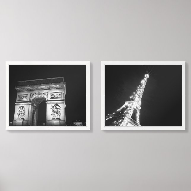 Paris Photo Black & White Wall Art Sets (Front)
