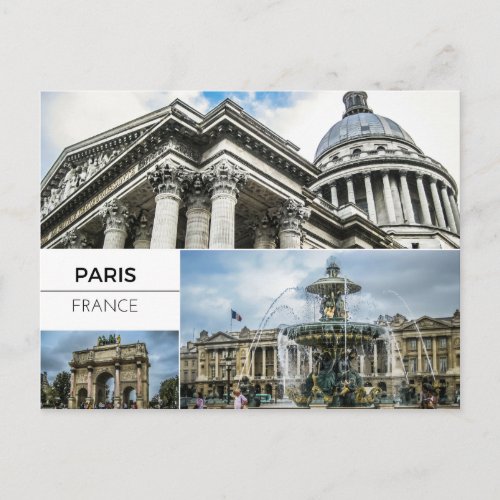 Paris Photo Collage Postcard