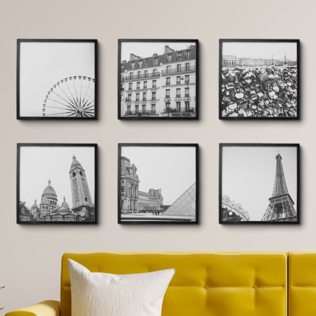 Paris Photo Print Set Peel and Stick Photo Tile (Living Room)
