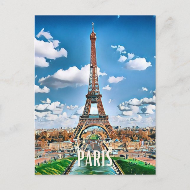 Paris Photo Vintage Postcard (Front)