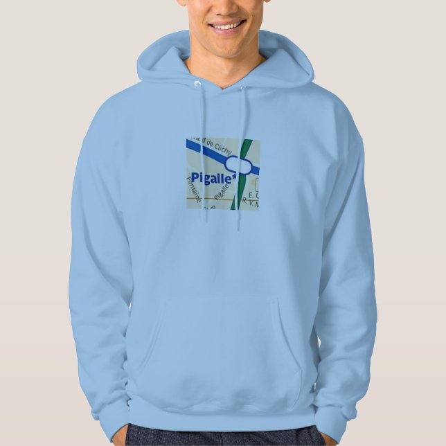 Paris Pigalle Metro US-made hoodie (Front)