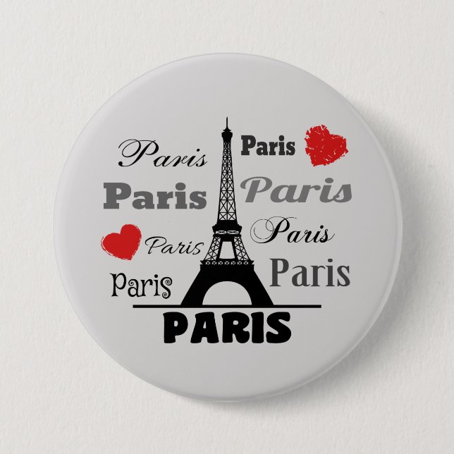 Paris Pinback Button (Front)