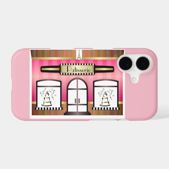 Paris Pink French Patisserie Case-Mate iPhone Case (Back (Horizontal))