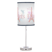 Paris Pink Glitter Eiffel Tower Table Lamp (Back)