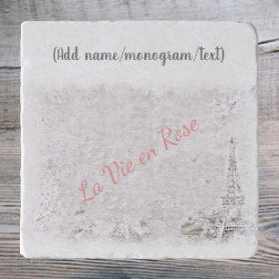 Paris Pink La Vie En Rose French Quote Trivet