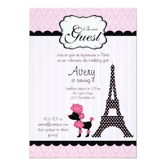 Paris Tea Party Invitation 3