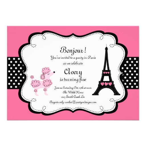 Paris Tea Party Invitation 8