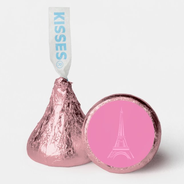 Paris Pink Themed Eiffel Tower  Hershey®'s Kisses® (Front)