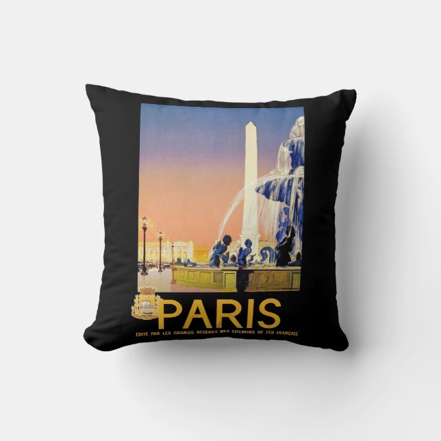 Paris ~ Place del la Concorde Throw Pillow (Front)