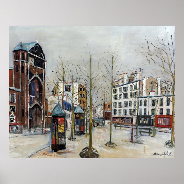 Paris, Place des Abbesses; Utrillo Poster (Front)
