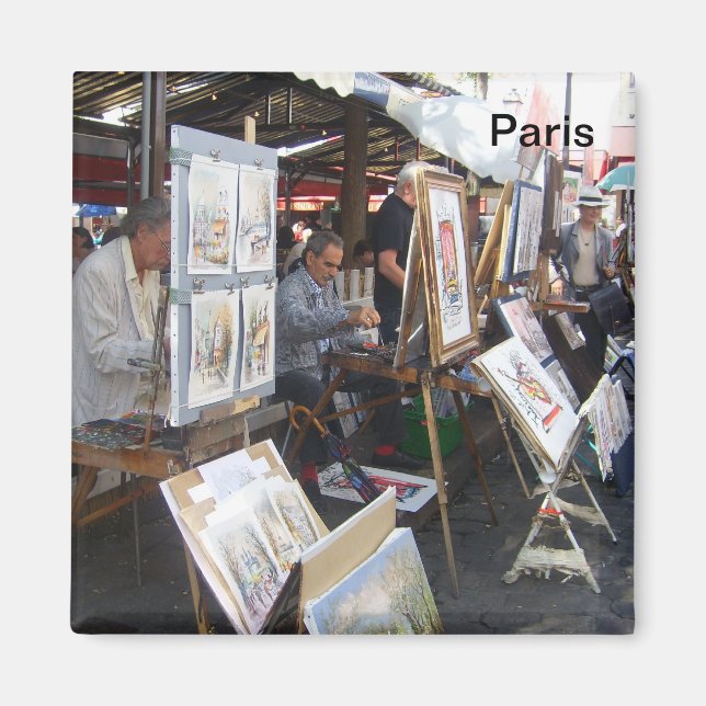Paris - place du Tertre-Montmartre - Magnet (Front)