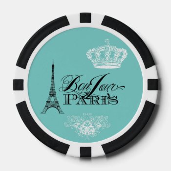 Paris Poker Chip by aftermyart at Zazzle