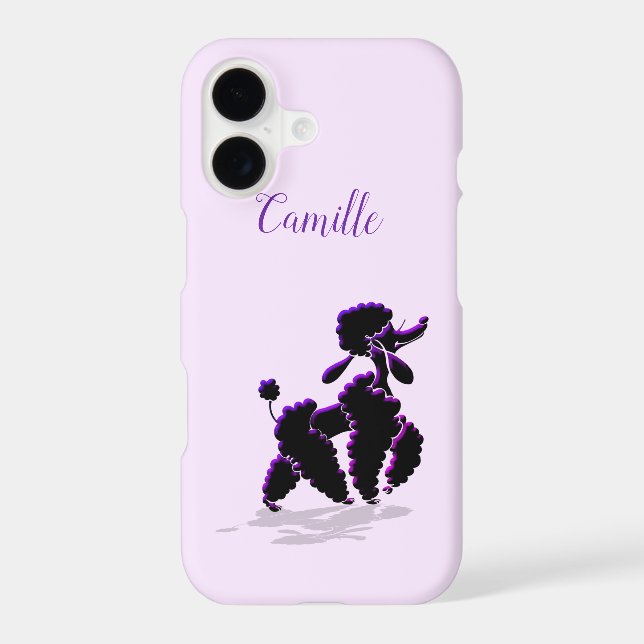 Paris' poodle iphone case (Back)