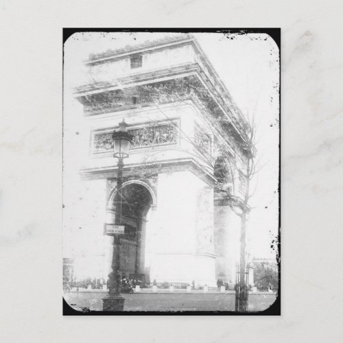 Paris Post Card Arc de Triomphe BW Postcard