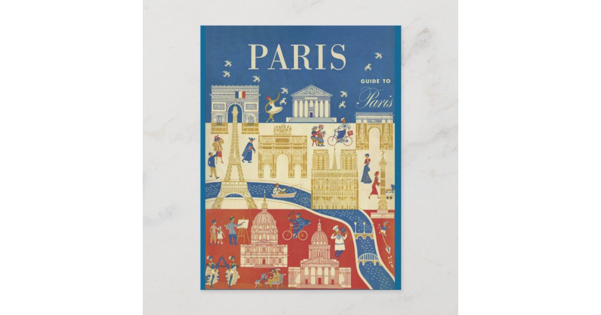 Paris Postle Card Paris - Postal Postcard | Zazzle