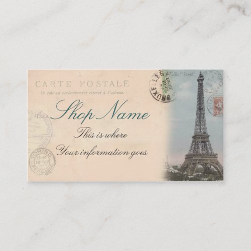 Paris Postcard Business Card