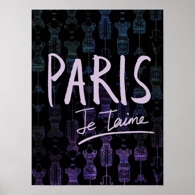 Paris Poster (Black) (Front)