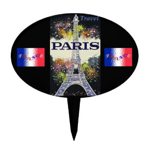 Paris:Poster Cake Topper