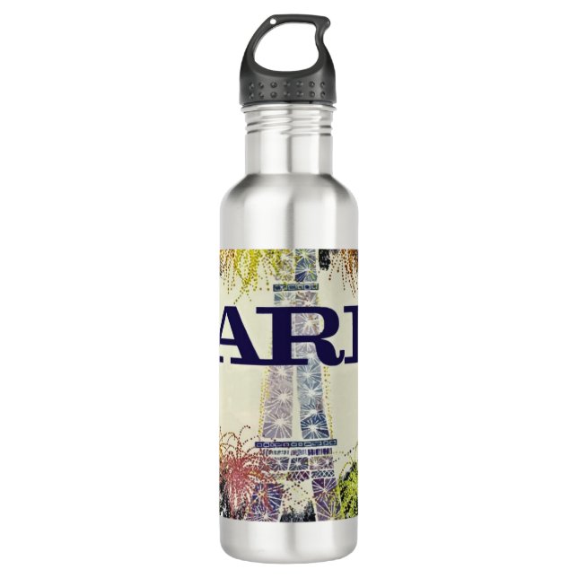 Paris: Poster Stainless Steel Water Bottle (Front)