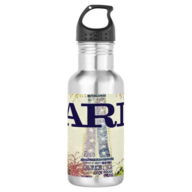 Paris: Poster Stainless Steel Water Bottle (Front)