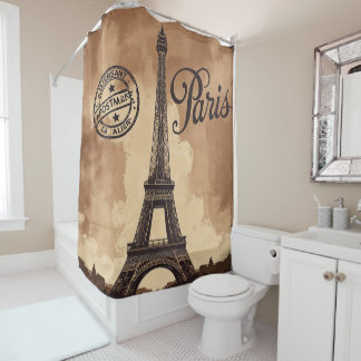 Paris Postmark Shower Curtain