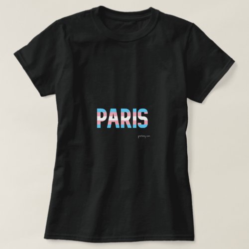 Paris Pride Transgender Flag T Shirt W 