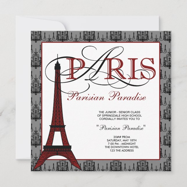 Paris Prom Invitations (Front)