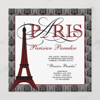 Paris Prom Invitations by decembermorning at Zazzle