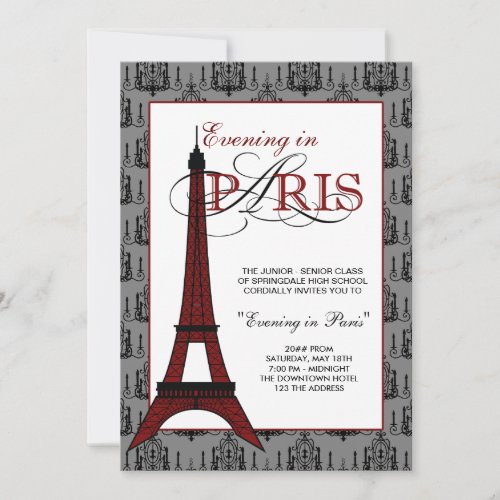 Paris Prom Invitations