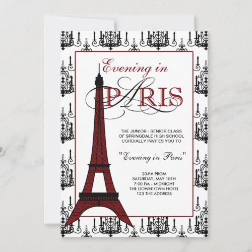 Paris Prom Invitations