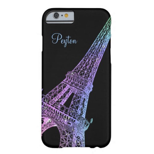 Paris Rainbow Eiffel Personalized iPhone 6 Case