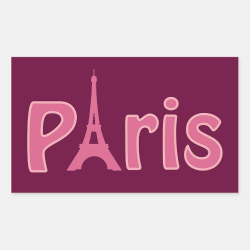 Paris Rectangular Sticker