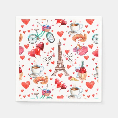 Paris Red Napkins