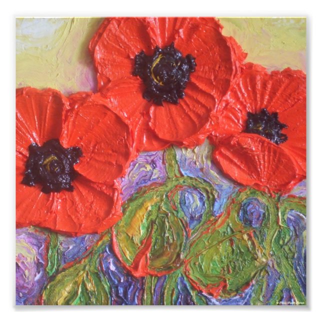 Paris' Red Poppies Fine Art Poster (Front)