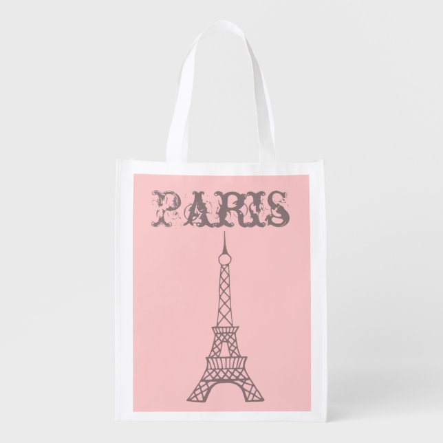 Paris Reusable Grocery Bag (Front)