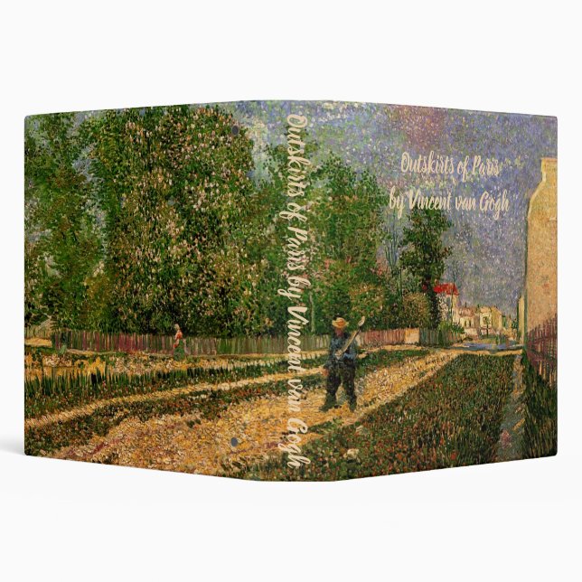 Paris Road with Peasant by Vincent van Gogh 3 Ring Binder (Background)